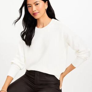 Loft Everyday Sweater‎ Grey with rainbow speckles S NWT